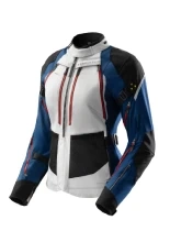 Kurtka motocyklowa damska tekstylna Rebelhorn Hardy 3.0 niebiesko-szaro-czerwona + Gratisy